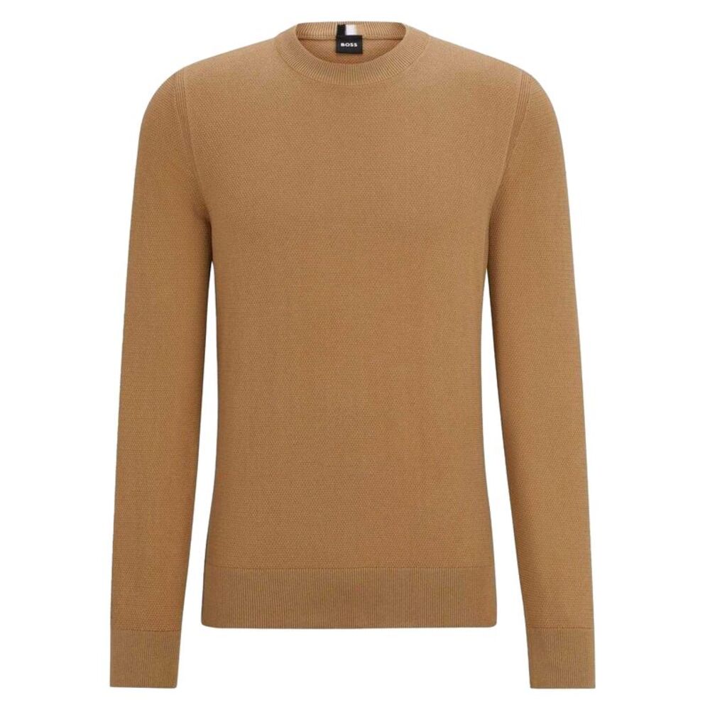 Boss Mens Ecaio-P Knitted Sweater / Medium Beige
